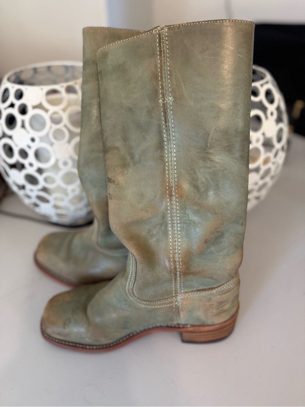 Distressed Frye Leather Campus Boots size 7